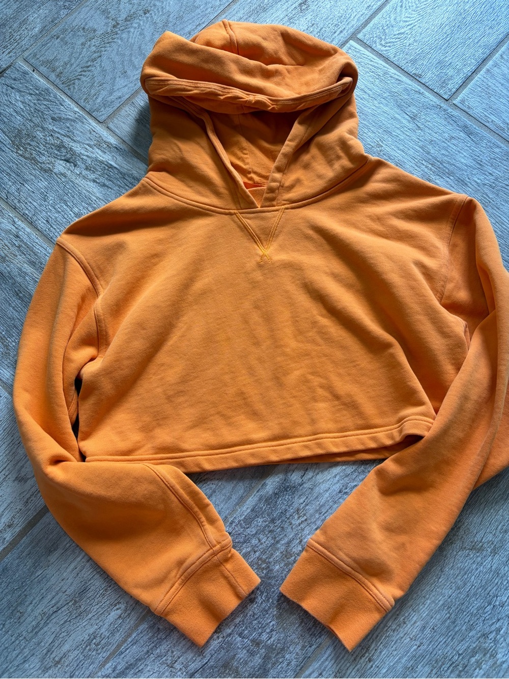 Lululemon Cropped Orange Hoodie Women 6